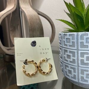 A New Day Braided Gold Earrings